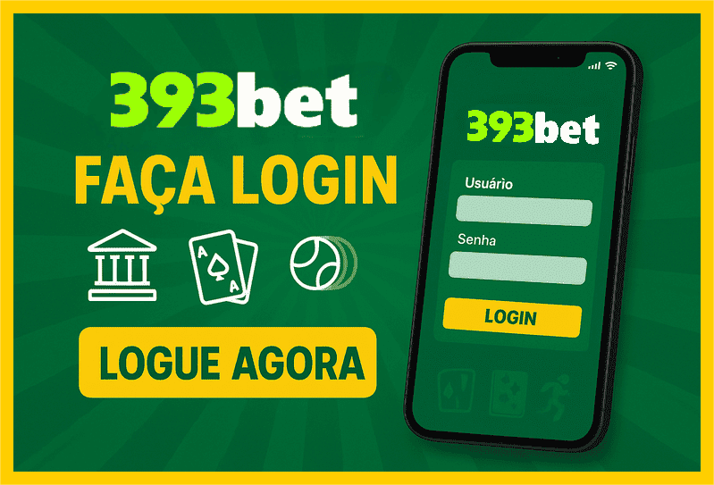 Imagem destacando login seguro na 393BET para novos usuários